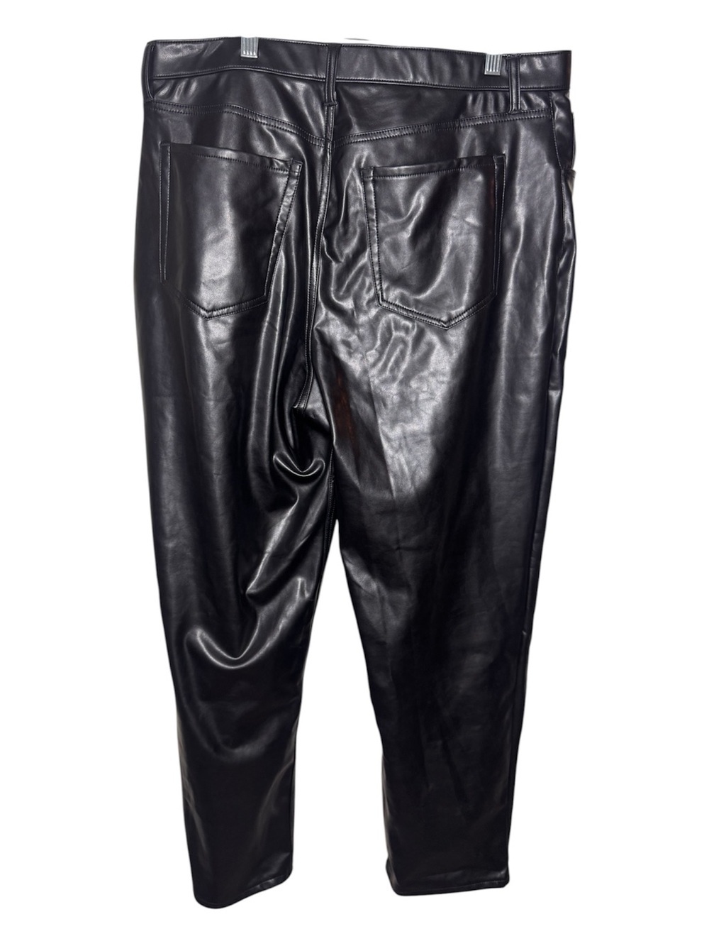 Abercrombie & Fitch Curve Love Ultra High-Rise Ankle Straight Leather Jeans 33 - Picture 3 of 6